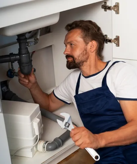 Drain cleaning bathroom